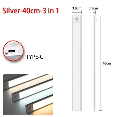LED Under Cabinet Light Motion Sensor Magnetic Rechargeable Kitchen ...