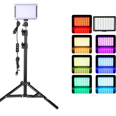 LED Video Light Kit with Tripod Stand 4 Color RGB Filters for Camera ...