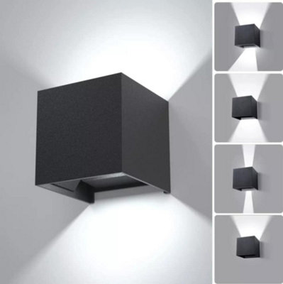 LED Wall Light Anthracite Modern IP65 Waterproof Outdoor/Indoor