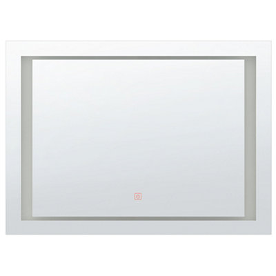 LED Wall Mirror 60 x 80 cm Silver EYRE