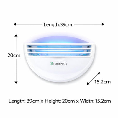 LED Wall Mounted Sticky Fly Trap Killer Glue Board Unit Electric 7W ...