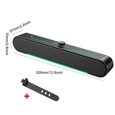 LED Wired Sound Bar Stereo Gaming Speakers USB For TV Computer PC ...
