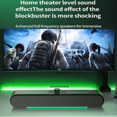 LED Wired Sound Bar Stereo Gaming Speakers USB For TV Computer PC ...