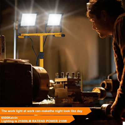 LED Work Light 2x50W Twin Site Lights IP66 Tripod Flood Portable ...