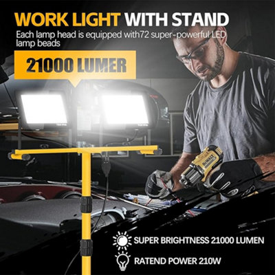 LED Work Light 2x50W Twin Site Lights IP66 Tripod Flood Portable ...