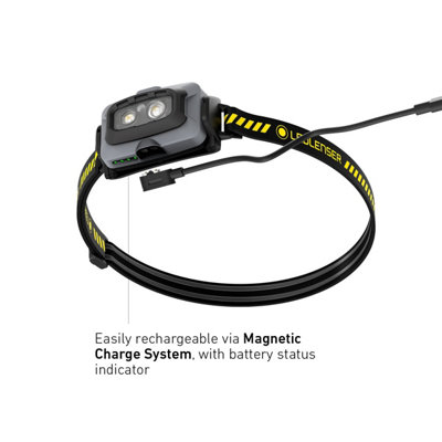 Ledlenser HF4R Work Rechargable 500 Lumen 80 CRI LED Head Torch + Helmet Connecting Kit