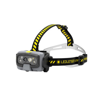 Ledlenser HF8R Work Rechargable 1600 Lumen 80 CRI LED Head Torch + Helmet Connecting Kit and Wall Mount