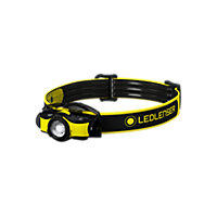 Ledlenser iH5R Rechargable 400 Lumen Dual Power Source LED Head Torch with Helmet Mount Kit for Plumbers Electricians and DIY