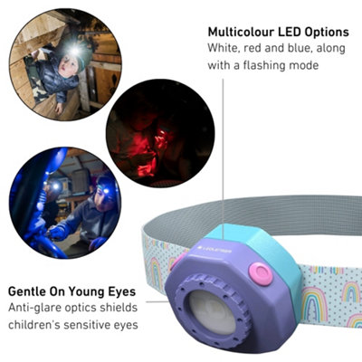 Ledlenser KidLED4R Rechargeable 40 Lumen Safe Robust RGB Light LED Head ...