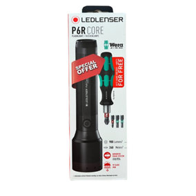 Ledlenser P6R Core X Wera Rechargeable Torch & Bit Screwdriver - Limited Edition