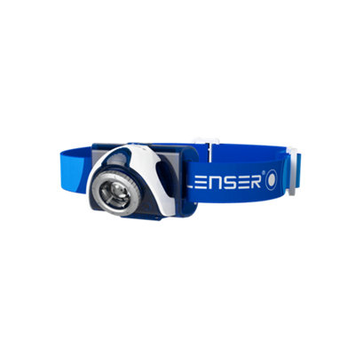 Ledlenser SEO7R Rechargable 220 Lumen Dual Power Source LED Head Torch for Outdoor Camping and Running