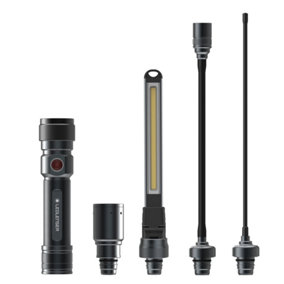 Ledlenser Workers Friend Rechargeable 4 in 1 Quick Connect Portable Mechanic USB Work Light, Magnetic, Flexible, Upto 5.5H Battery