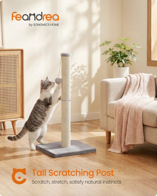 LEDREM Cat Scratching Post for Adult Cats, Natural Sisal with Heavy ...