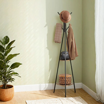 LEDREM Coat Rack Freestanding, Coat Hanger Stand, Hall Tree with 2 ...