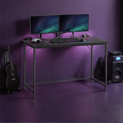 LEDREM Computer Desk, Home Office Desk, for Work Study, for Bedroom ...