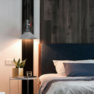 LEDSone Industrial 3 Way Pipe Pendant Lamp E27 Lamp Holder Metal Shade Ceiling Light Fixture With 95cm Adjustable Hanging Chandelier For Dining Room, Kitchen Island, Bar (Brushed Copper - Cone Shade