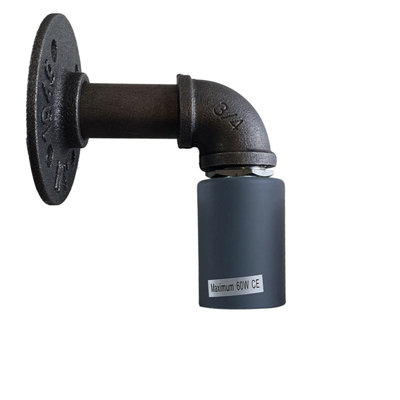 LEDSone Industrial Vintage Rustic Sconce Galvanized pipe Wall Light ...