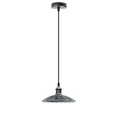 LEDSone Vintage Industrial Single Hanging Metal Ceiling Light E27 Base ...