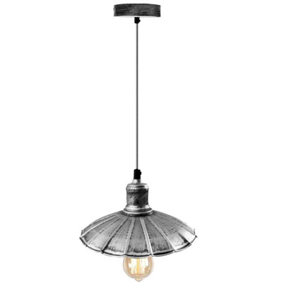 LEDSone Vintage Industrial Single Hanging Metal Ceiling Light E27 Base ...