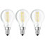 Ledvance LED Golfball 4.8W E14 Dimmable Performance Class Warm White Clear (3 Pack)