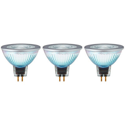 Ledvance LED MR16 Bulb 8W GU5.3 12V Dimmable Performance Class Cool White (3 Pack)