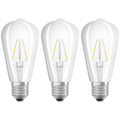 Ledvance LED ST64 4W E27 Parathom Classic 40 Filament Warm White Clear (3 Pack)