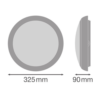 Ledvance LED Surface Mounted Combo Bulkhead 325mm Multi CCT & Power IP65
