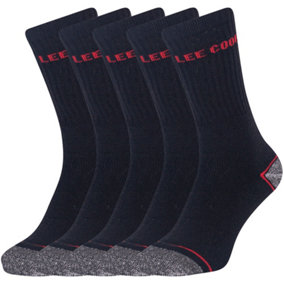 Lee Cooper Heavy Duty Work Socks, Black, One Size (5 Pairs)