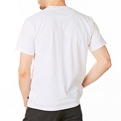 Lee Cooper Workwear Graphic Print Cotton T-Shirt, White, M
