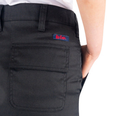 Lee Cooper Workwear Ladies Classic Cargo Work Trouser, Black, 18 (28" Short Leg)
