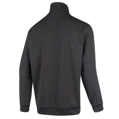 Lee Cooper Workwear Mens Bonded Fleece Thermal Sweater, Charcoal/Marl, XL