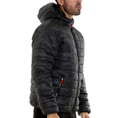 Lee cooper hooded sales down parka mens