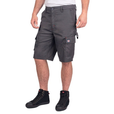 Lee Cooper Workwear Mens Classic Cargo Shorts, Grey, 30W