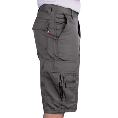 Lee Cooper Workwear Mens Classic Cargo Shorts Grey 30W DIY at B Q