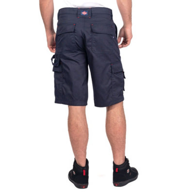 Lee Cooper Workwear Mens Classic Cargo Shorts, Navy, 36W