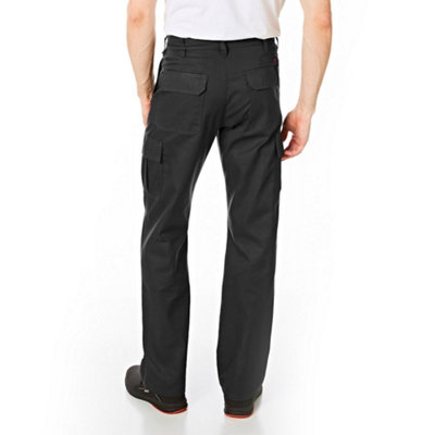 Lee Cooper Workwear Mens Classic Cargo Work Trousers, Black, 34W (33" Long Leg)