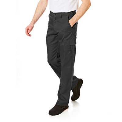 Lee Cooper Workwear Mens Classic Cargo Work Trousers, Black, 42W (31" Reg Leg)