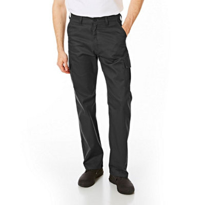 Lee Cooper Workwear Mens Classic Cargo Work Trousers, Black, 42W (31" Reg Leg)