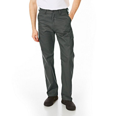 Lee Cooper Workwear Mens Classic Cargo Work Trousers, Grey, 38W (33" Long Leg)