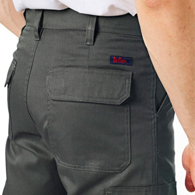 Lee Cooper Workwear Mens Classic Cargo Work Trousers, Grey, 38W (33" Long Leg)