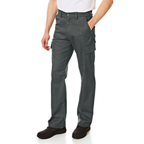 Lee Cooper Workwear Mens Classic Cargo Work Trousers, Grey, 42W (33" Long Leg)