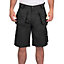 Lee Cooper Workwear Mens Holster Pocket Cargo Shorts, Black, 36W