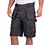 Lee Cooper Workwear Mens Holster Pocket Cargo Shorts, Grey, 32W