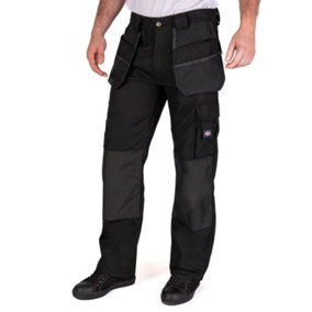 Lee Cooper Workwear Mens Holster Work Cargo Trousers, Black, 42W (29" Short Leg)