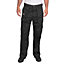 Lee Cooper Workwear Mens Multi Pocket Cargo Work Trousers, Black, 34W (29" Short Leg)