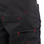 Lee Cooper Workwear Mens Multi Pocket Cargo Work Trousers, Black, 36W (29" Short Leg)