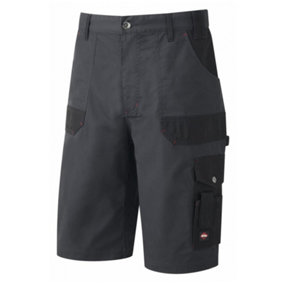 Lee Cooper Workwear Mens Multi Tool Pocket Cargo Shorts, Grey, 30W