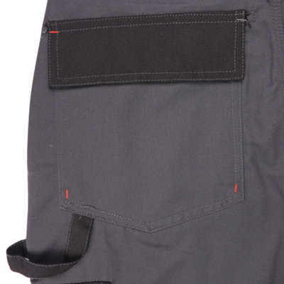 Lee Cooper Workwear Mens Multi Tool Pocket Cargo Shorts, Grey, 30W