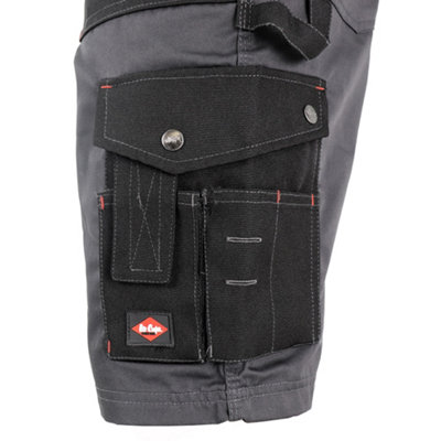 Lee Cooper Workwear Mens Multi Tool Pocket Cargo Shorts, Grey, 40W