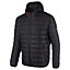 Lee Cooper Workwear Mens Padded Windproof Showerproof Thermal Padded Jacket, Black, 2XL